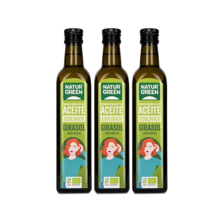 Pack 3x Aceite de Girasol Bio 500 ml - 1