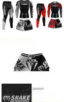 Conjunto De 3 Piezas De Lucha Bruta Jiu Jitsu MMA Camiseta + Pantalones Muay Thai Boxeo Shorts Deportivos Para Entrenamiento - details 6