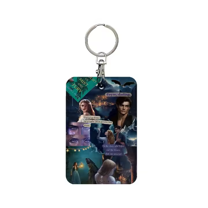 Llavero Rectangular A-AcotarS Court of Mist And Fury Portador De Tarjetas Y Credenciales Estudiantes Porta Tarjetas De Transporte - 1