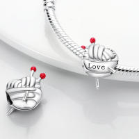 Beadas De Corazón Colorido En Plata Para Joyería De Pulsera Y Collar Con Encanto Para Chicos Y Chicas Accesorios De Moda Irregular - details 30