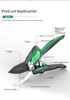 Tijeras De Jardín LAOA De 8 Pulgadas Para Podar Y Afeitar Herramientas De Jardinería Labor-saving Sin Mango Plegable - details 8