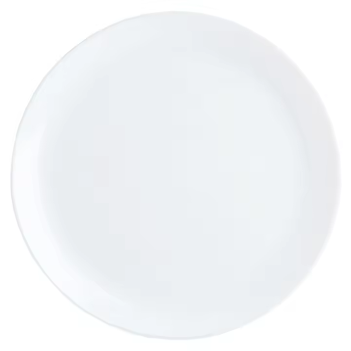 LUMINARC DIWALI Plato Llano Opal 27CM Blanco Brillo Fabricado en Francia Reciclable - 1