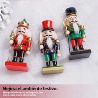 Soldado De Navidad De Madera 20CM Versión Gruesa Decoración Creativa Para El Hogar Con Colores Rojo/Azul Verde Ornamento De Artesanía Folclórica - details 2