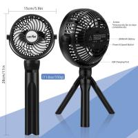 Ventilador portátil, LETIGO Mini ventilador pequeño con 2 trípodes de pie flexibles, ventilador de refrigeración de mano persona - details 0