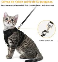Correa De Tracción Para Gatos Transpirable Con Ajuste Y Antideslizante Chaleco Estilo Cuerda Adelantable Ultrafino Para Verano - details 14