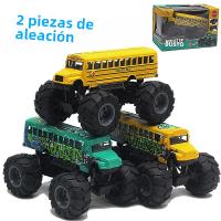 Autobús Escolar De Aleación 1:43 Para Niños Juguete De Coche Con 4 Ruedas Regalo De Cumpleaños Modelo De Fotografía Propiedad - details 0