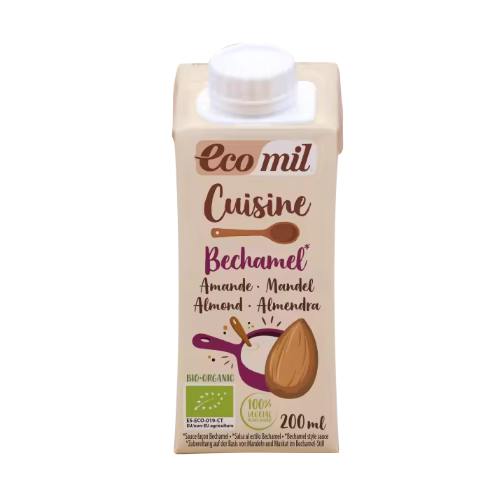Pack 8x Bechamel ecológica para cocinar de Almendra 200 ml. Ecomil Cuisine Bechamel - 1