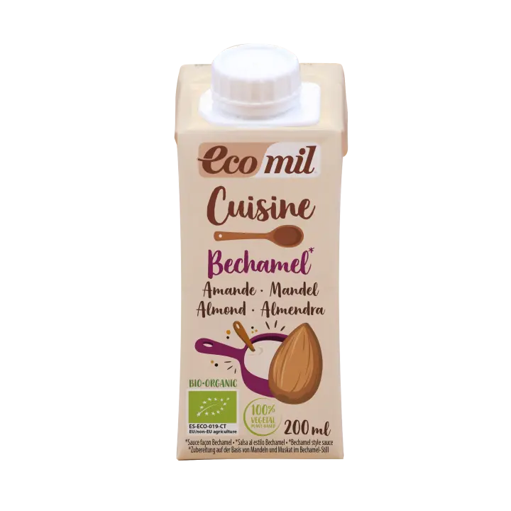 Pack 8x Bechamel ecológica para cocinar de Almendra 200 ml. Ecomil Cuisine Bechamel - 1