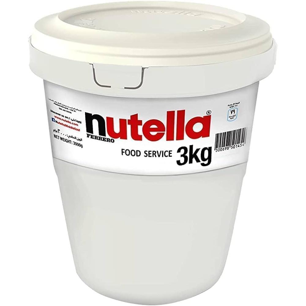 Nutella 3kg - Crema de chocolate con avellanas - Cómodo recipiente de 3kg