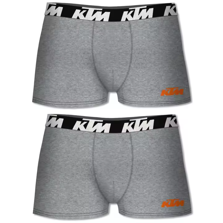 L - set de 2 calzoncillos bóxer ktm gris claro - 1