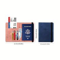Bolsa De Pasaporte Con RFID De Cuero PU Multifuncional Para SIM Certificado Holster Clip Para Documentos Unisex - details 9