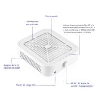 Extracorredor De Uñas Sin Escobillas De 120W Con Alta Succión Filtro Y Bajo Ruido Para Manicura Limpiador De Polvo De Uñas - details 13