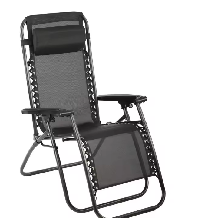 Silla plegable gravedad cero tumbona ajustable sillón reclinable con reposacabeza gravedad, medida 190x58x30, peso 6kilos cero para playa, jardín, terraza, patio - 1