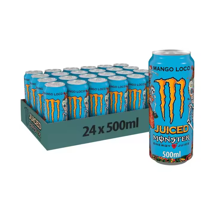 MONSTER Ultra White Bebida energética sin azúcar,Mango Loco Bebida energética ,Original Bebida energética, 24*500 ml - 1