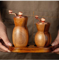 Juego De Molinillos De Pimienta Y Sal De Madera Manuales Con Base Molinillo De Pimienta Multifuncional Caja De Condimentos Herramientas De Cocina - details 16