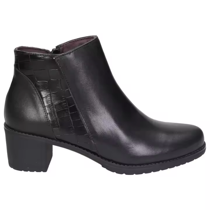 PITILLOS | Botines con Tacón de Piel Pitillos para Mujer – Botín con Tacón en Color Negro – Botín de Piel con Cremallera – De Piel – Elegante – Cómodas – Alta Calidad – Modelo 10043 - 1