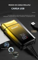 Afeitadora Eléctrica Recargable Kemei TX10 Para Hombres Cabello Y Barba Cuchilla Recortadora De Cara Máquina De Barbear Profesional - details 6