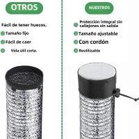 2Pcs/Set Cubiertas De Ventilación Para Plantas Con Cinta Elástica Y Hebilla Fija Cubiertas Insecticidas Para Invernadero Tela De Cultivo Verde - details 2