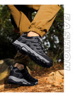 Zapatos De Senderismo Para Hombres Comodidad Antideslizante Suela Gruesa Resistente Al Desgaste Zapatillas De Moda Para Caminar Con Laces - details 5