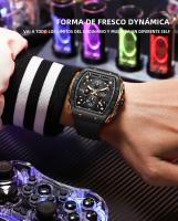 Reloj De Cuarzo Para Hombre LIGE Moda Lujo Deportivo Militar Casual Con Correa De Silicona Reloj Cronógrafo Resistente Al Agua Y Al Choque - details 1