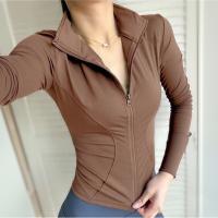 Chaqueta Deportiva De Cierre De Cremallera Para Mujer Manga Larga Fitness Running Yoga Secado Rápido Top Sólido Casual - details 13