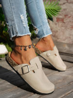 Zapatillas Casuales Para Mujer 2025 Nueva Modelo Temporada Completa Antideslizantes Moda Media Punta Sin Cierre Con Hebilla Adecuadas Para Interior Exterior Actividades Al Aire Libre - details 9