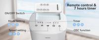 Ventilador de Torre Silencioso Aigostar con Mando a Distancia, Oscilación 70°, Temporizador 7H, 3 Modos y 3 Velocidades, Ventilador de Columna Ahorro Energético para Dormitorio - details 2
