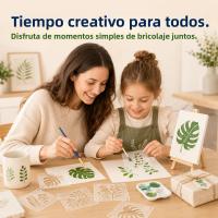 60Pcs Plantas Reutilizables Stencils De Hojas En PET Para Pintura Y Manualidades Plantas Tropicales Plantas Botánicas Decoración De Casa - details 6
