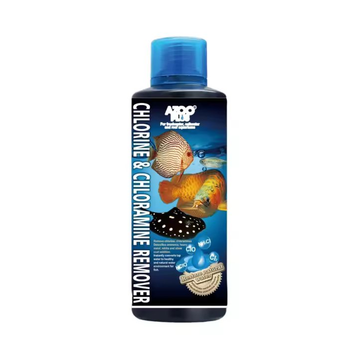 AZOO PLUS- Cloro & Chloramine Remover - Acondicionador de Agua Dulce y Salada (Peces Ornamentales) - 1