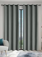 1pc Cortinas De Blackout Total 100% Con Grommets Para Sala De Estar Y Dormitorio Material De Poliéster Resistente Al Químico - details 8