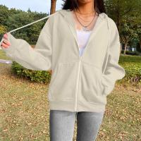 Sudadera De Mujer Con Capucha Y Cremallera De Primavera Otoño Color Sólido Manga Larga Bolsillos Cierre De Cremallera Exteriores - details 64