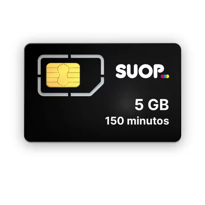 Tarjeta SIM prepago con 5 GB y 150 minutos. Tarjeta prepago sin cuotas. Sin cuenta bancaria. - 1