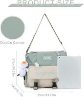 Lindo Bolso de Mensajero para Niñas Adolescentes y Mujeres, Bolsos de Mensajero Kawaii, Bolso de Hombro Tipo Bandolera con Alfileres y Colgante - details 1