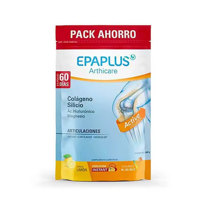 Epaplus Colágeno + Silicio + Hialurónico + Magnesio Limón Polvo 668 Gr - 1