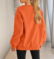 Sudadera De Color Sólido De Talla Grande Sudadera De Manga Larga Casual Cuello Redondo Sin Capucha Para Mujeres Ropa De Talla Grande - details 13