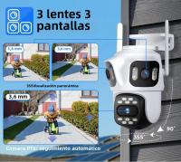 Cámara PTZ 4K Wifi Hiseeu Con Tres Lentes Y Tres Pantallas Para Exterior Vigilancia Video CCTV Con Seguimiento Automático Aplicación ICSEE P2P - details 2