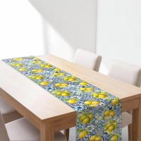 Lemon Tile Camino De Mesa De Lino Bohemio Estilo Farmhouse Para Bodas Y Decoración De Restaurante Y Cocina - details 4