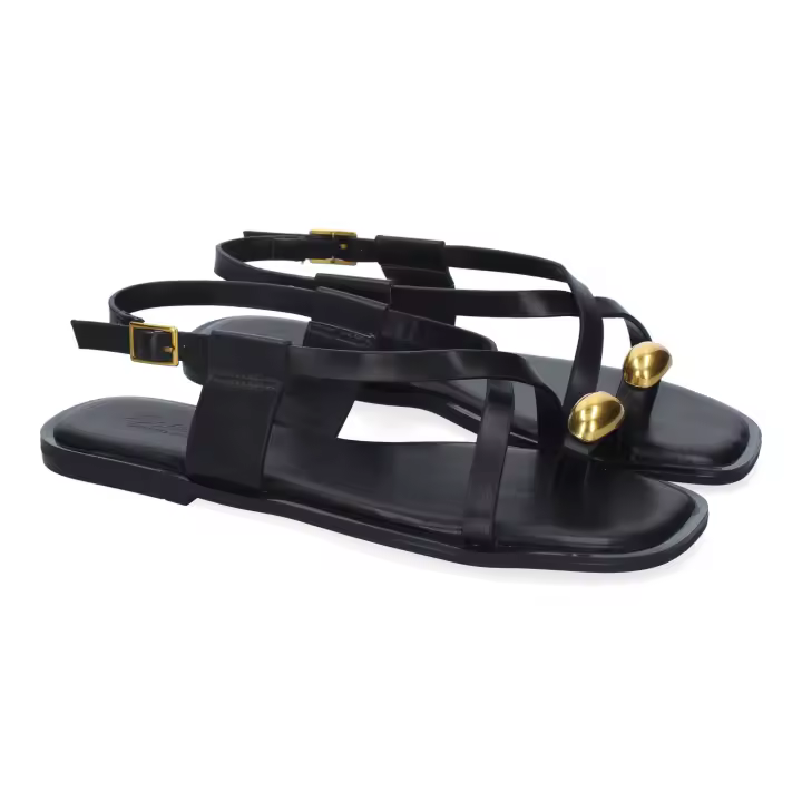 Davinia Shoes Sandalias Planas de Mujer, Diseño Comodo y Elegante con Cierre de Hebilla Ajustable, Ideales para Primavera-Verano. Shoes&Blues.es TC-1U1 - 1