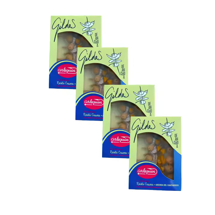 ARLEQUIN Gilda Artesanal del Cantábrico, en Aceite de Girasol, Pack de 4 Tarrinas de 240 grs y 6 unds (960 grs. y 24 unds) - 1