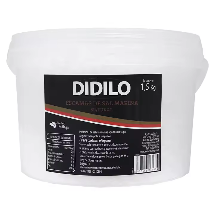 Salt Flakes/SAL NATURAL DIDILO 1.5 kg - Ideal para Carnes y pescados - 1