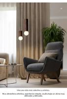 Lámpara Colgante Nórdica De Madera Decorativa Para Hogar Iluminación Interior Para Sala De Estar Dormitorio Estudio Fuente De Luz LED Incluida - details 7