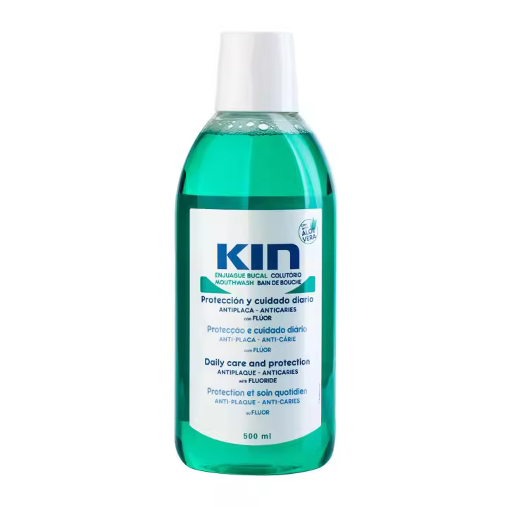Kin enjuague bucal con aloe vera 500 ml - 1