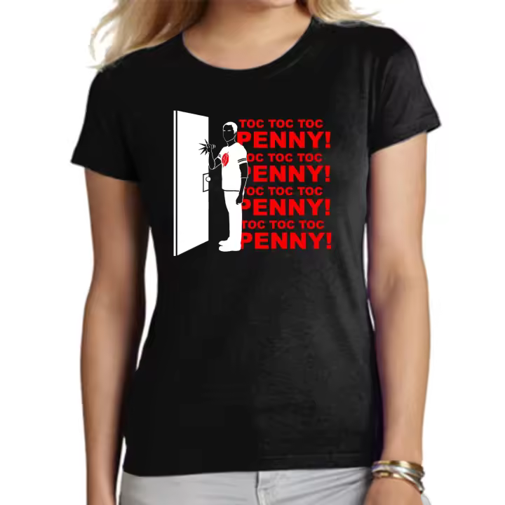The Fan Tee Camiseta de MUJER The Big Bang Theory Sheldon Penny Geek Nerd 027 - 1