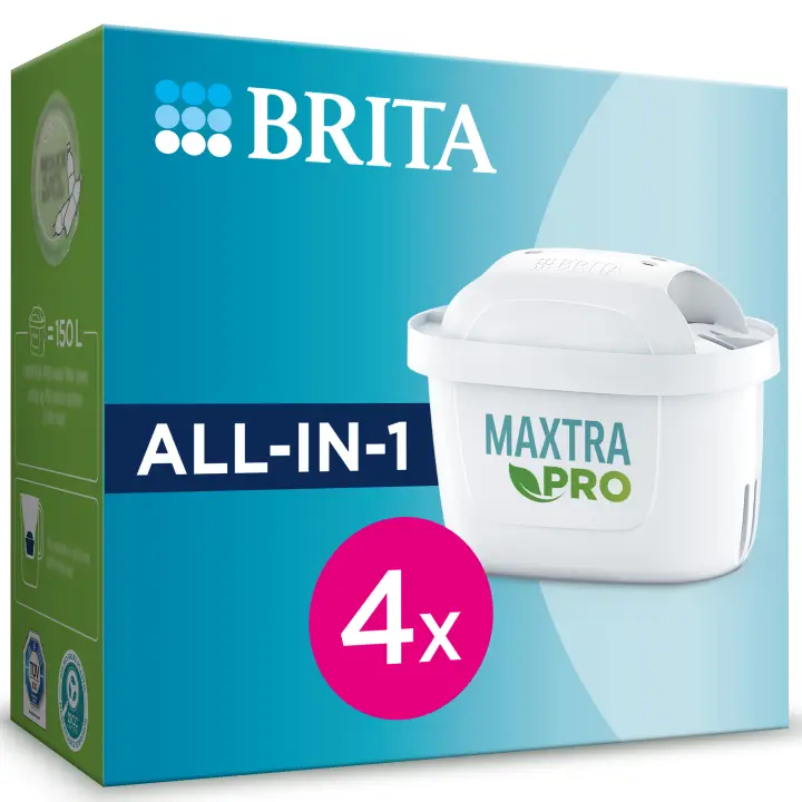 BRITA Filtro MAXTRA PRO All-in-1, Pack 4 | 6 | 12 unidades, Filtro de Agua Antical y PFAS, 150L por Cartucho, Menos Cal, Más Sabor, Más Sostenible - 1