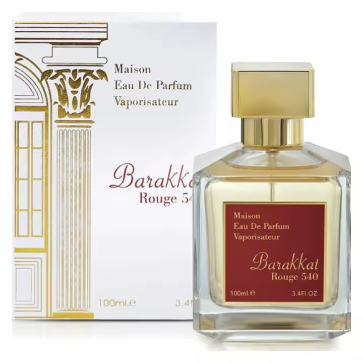 Barakkat Rouge 540 Eau de Parfum 100 ml | Perfume unisex | Notas ámbar, azafrán, jazmín y cedro | Estela intensa - 1