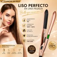 Plancha Alisadora Profesional 2 en 1 con Pantalla LCD – Placas de Cerámica, 5 Temperaturas Ajustables, Calentamiento Rápido, Cable Giratorio 360° y Diseño Anti-Quemaduras para Salón y Hogar111 - details 1