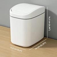 Mini Papelera De Escritorio Con Tapa Creativa Y Divertida Pequeña Caja De Basura Para Mesa De Trabajo Dormitorio Sala De Estar Coche - details 1