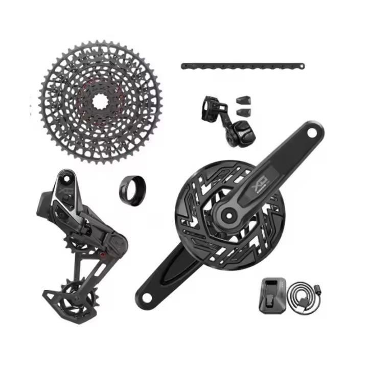 SRAM - Transmisión X0 T-Type Eagle AXS E-MTB 104 BCD 36D 1x12V (10-52) para bicicletas eléctricas de montaña, fiable y de alto rendimiento con plato T-Type, cambio X0, cadena Flattop y cassette XS-1295 - 1