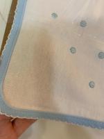 Interbaby gasa bordada de algodon de color azul - details 1