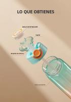 Botella De Agua Creativa Con Cuello Torcido De 900ml BPA Free Para Deportes Al Aire Libre Con Gradiente De Aromas Y 5 Sabores Random - details 7